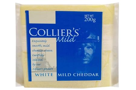 COLLIERS CHEDDAR CHEESE WHITE 200GM