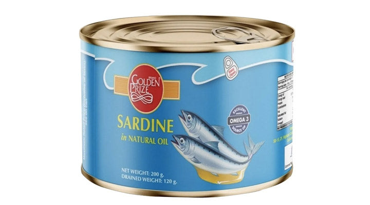 GOLDEN PRIZE SARDINE IN NATURAL OIL 200GM