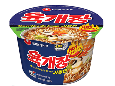 NONGSHIM HOT SPICY BOWL NOODLES