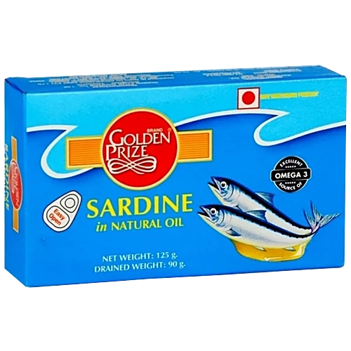 GOLDEN PRIZE SARDINE IN NATURAL OIL 125 GM