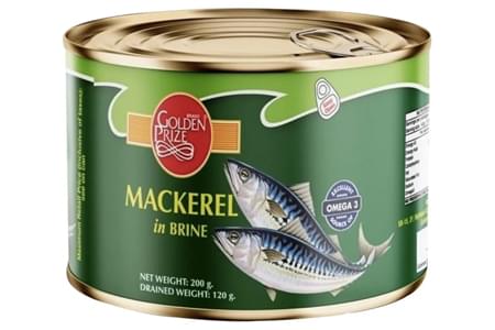 GOLDEN PRIZE MACKEREL IN BRINE 200G