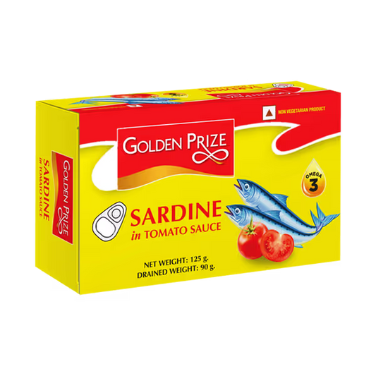 GOLDEN PRIZE SARDINE IN TOMATO SAUCE 125GM