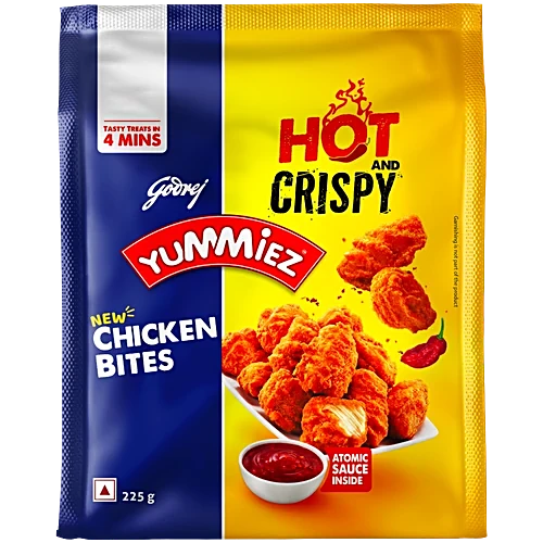 GODREJ YUMMIEZ HOT AND CRISPY CHICKEN BITES 225GMS